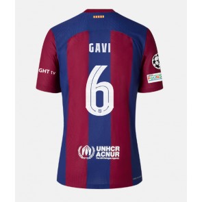 Barcelona Paez Gavi #6 Domácí Dres 2023-24 Krátký Rukáv